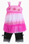 Trägerkleid mit Leggings Pink Art.Nr.:1347P